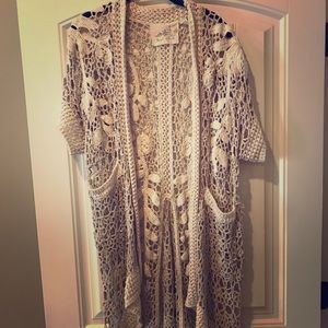 Long Crochet Sweater jacket